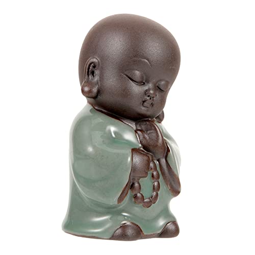 MAGICLULU Mönch-Tee-Haustier-Ornament Buddha-Ornament Miniatur-Buddha-Figur Buddhismus-Figur Tee- -Figur niedlich Ornamente Kleiner Buddha Statue Baby Dekorationen lila Ton von MAGICLULU