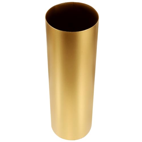 MAGICLULU Schmiedeeiserne Vase Messingvase Goldener Pflanzer Zylinder-blumenvase Hohe Bodenvase Tischvase Blumenkübel Säulenvasen Hoch Hurrikan-kerzenhalter Kegelvase Eisen Schmücken Runden von MAGICLULU