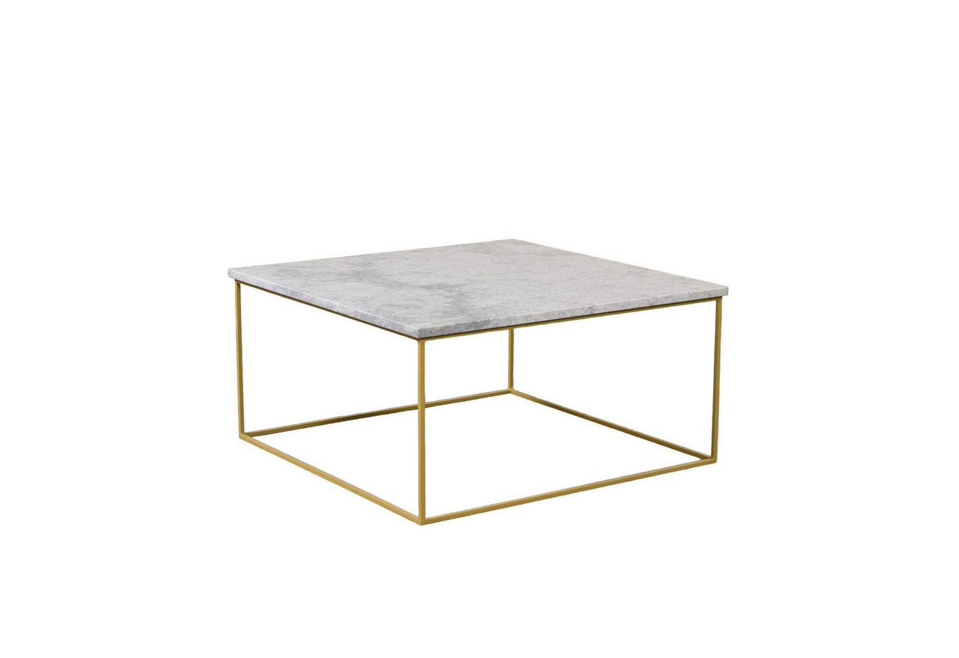 MAGNA Atelier Couchtisch AARHUS Coffee Table aus Marmor, Wohnzimmer Tisch eckig, Metallgestell, 80x80x40cm von MAGNA Atelier