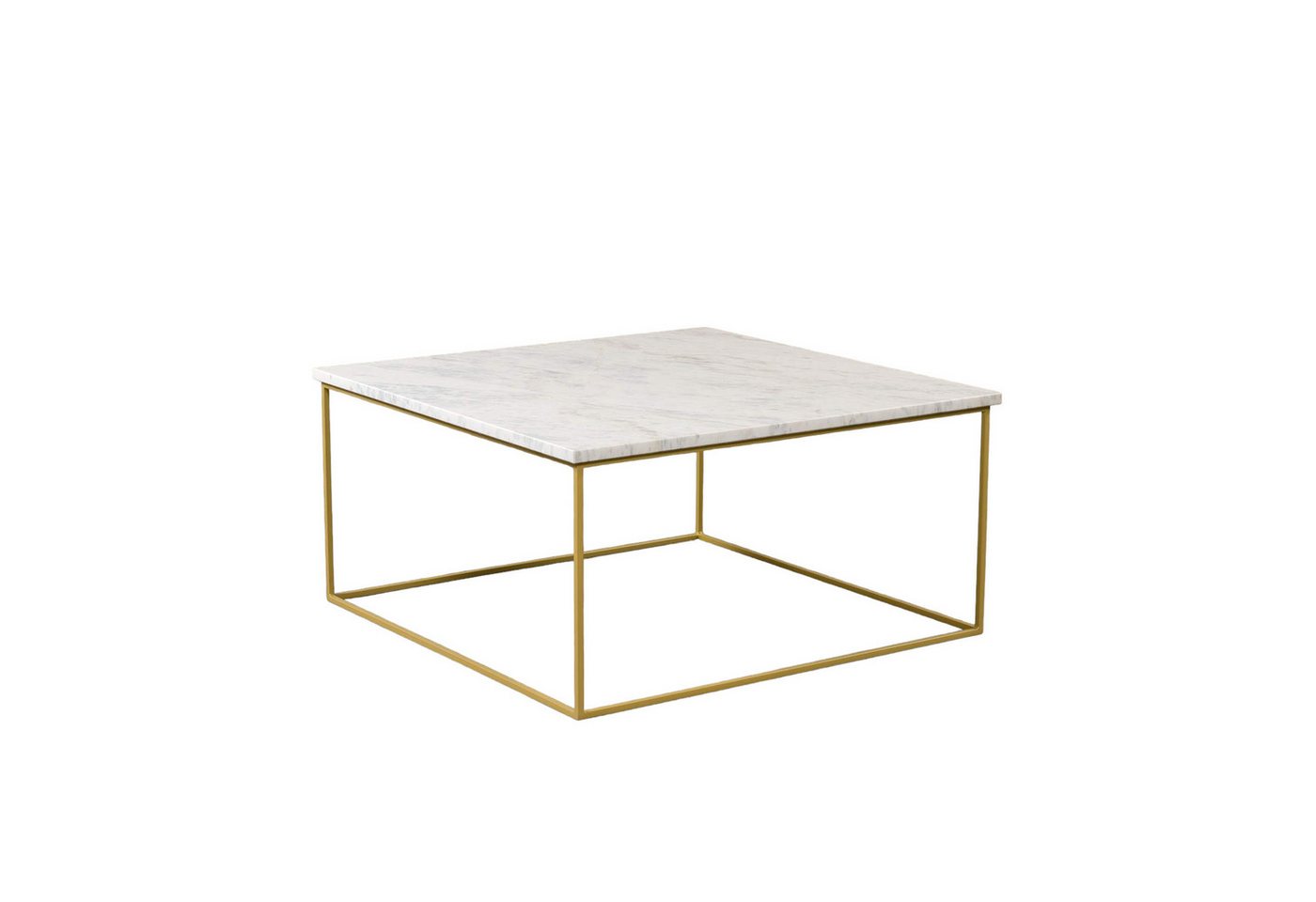 MAGNA Atelier Couchtisch AARHUS Coffee Table aus Marmor, Wohnzimmer Tisch eckig, Metallgestell, 80x80x40cm von MAGNA Atelier