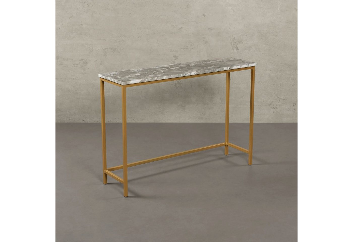 MAGNA Atelier Konsolentisch MONTE CARLO mit Marmor Tischplatte, Ablagetisch, Metallgestell, Naturstein Sideboard, 110x32x70cm von MAGNA Atelier