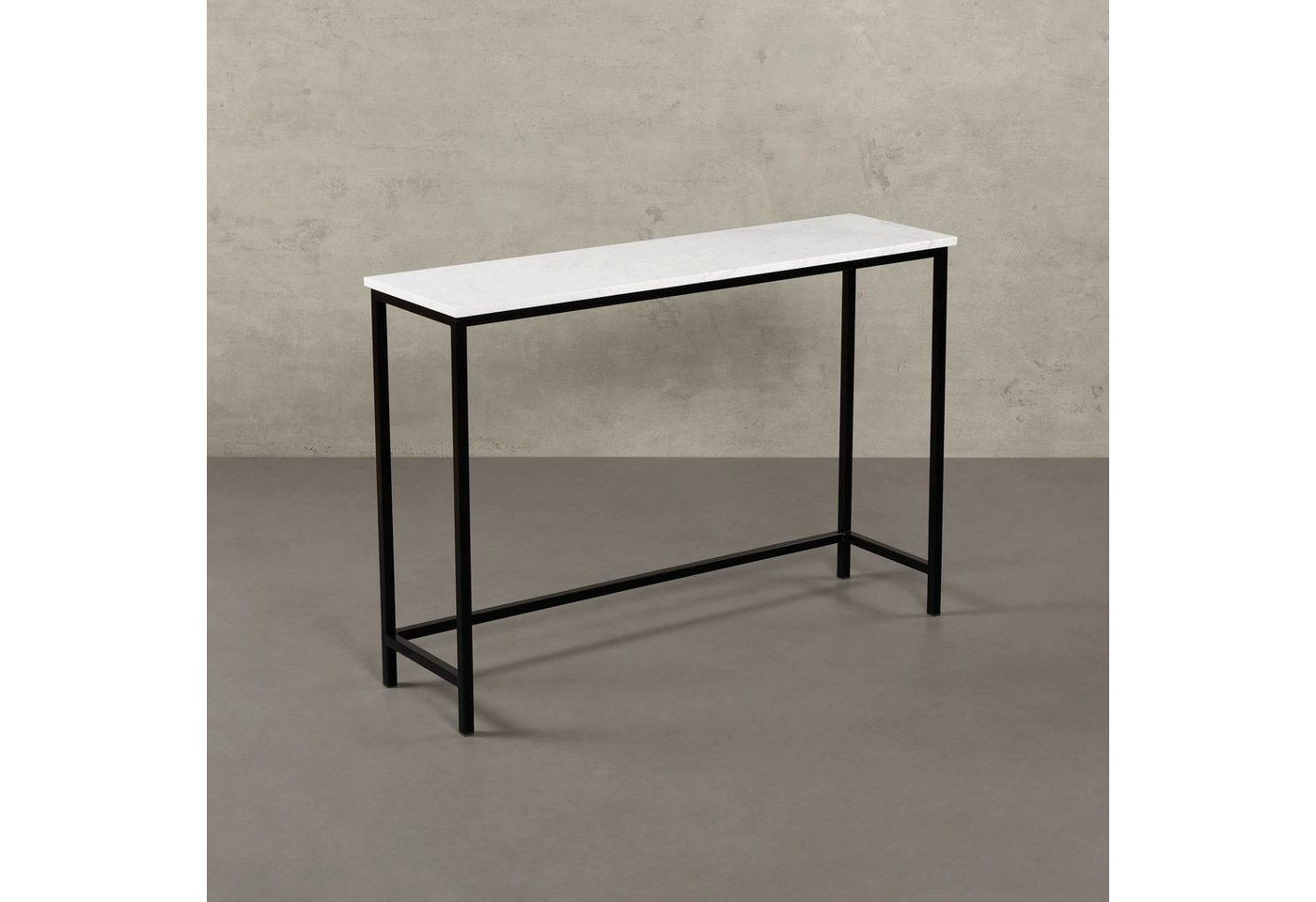 MAGNA Atelier Konsolentisch MONTE CARLO mit Marmor Tischplatte, Ablagetisch, Metallgestell, Naturstein Sideboard, 110x32x70cm von MAGNA Atelier