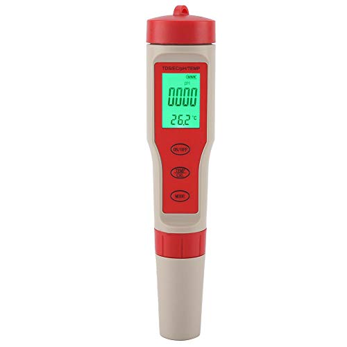 MAGT PH Messgerät, 4 in 1 TDS PH EC Temp Messgerät Professioneller Wasserqualität Tester Reinheitsprüfstift für Trinkwasser Schwimmbad Labor Aquarium von MAGT