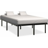 Bettgestell Doppelbett Bett für Schlafzimmer Schwarz Metall 120x200 cm DE11673 von MAISONCHIC
