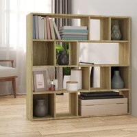 Bücherregal Küchenregal Regal für Wohnzimmer Büro und Flur Sonoma-Eiche 105x24x102 cm DE95514 von MAISONCHIC