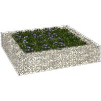 Maisonchic - Gabionen-Hochbeet,Gabionenkorb,Gabionenbank, Blumenkasten Verzinkter Stahl 100x100x20 cm VMEC663971 von MAISONCHIC