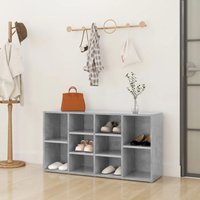 Maisonchic - Schuhbank,Sitzbank,Schuhregal Betongrau 103x30x54,5 cm Holzwerkstoff CIW79284 von MAISONCHIC