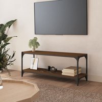 Maisonchic - TV-Möbel,TV-Schrank TV-Lowboard für Wohnzimmer TV-Hängeschrank Braun Eichen-Optik 100x33x41 cm Holzwerkstoff Stahl 34236 von MAISONCHIC