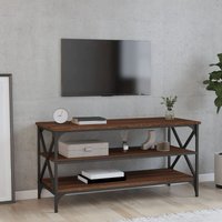 Bonnevie - Moderne TV-Möbel, TV-Lowboard TV-Schrank für das Wohnzimmer Braun Eichen-Optik 100x40x50 cm Holzwerkstoff -FV68411 - Braun von BONNEVIE
