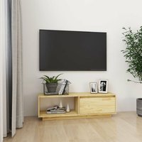 Maisonchic - TV-Schrank TV-Lowboard Fernsehschrank 110x30x33,5 cm Massivholz Kiefer BRYJ210540 von MAISONCHIC
