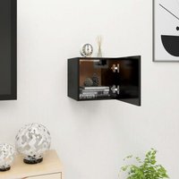 TV-Wandschrank TV-Schrank tv Board hängend Schwarz 30,5x30x30 cm BRYJ440916 Maisonchic von MAISONCHIC