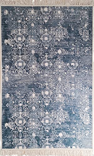 MANI TEXTILE TPS_MEDAILL_BLE180 Teppich, Polyester, Blau, 180 x 270 von MANI TEXTILE