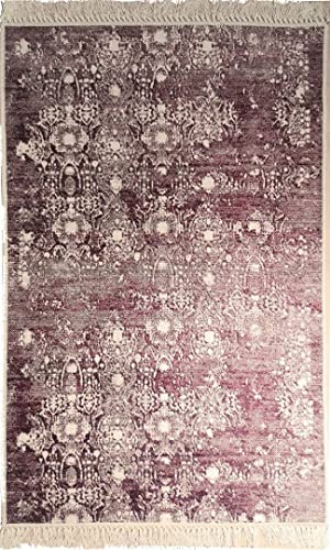 MANI TEXTILE TPS_MEDAILL_ROU180 Teppich, Polyester, Rot, 180 x 270 von MANI TEXTILE