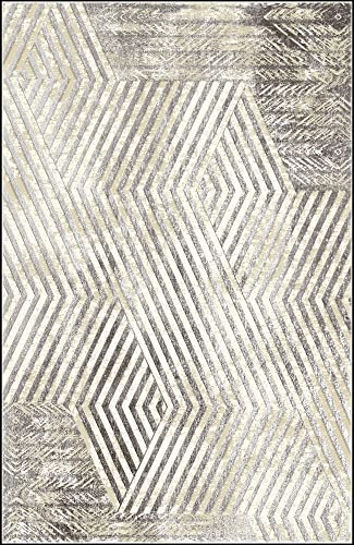 MANI TEXTILE - Teppich Borrow Silver Maße: 300 x 400 cm von MANI TEXTILE