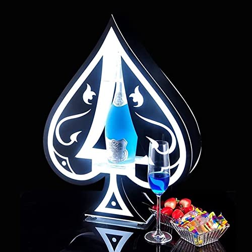 MANOVR GlowBar, wiederaufladbar, farbig blinkend, Armand de Brignac, Champagnerverherrlichungsanzeige, LED-Pik-Ass, VIP-Flaschenpräsenter von MANOVR