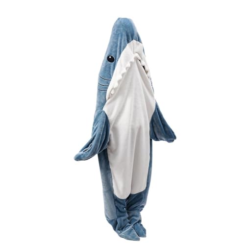 MANYUN Shark Blanket Decke mit Ärmeln, Hai Tragbare Decke Flauschig Haidecke Hoodie Erwachsene Hai Decke Hai Kuscheldecke Warmer Geschenk Für Teenager, Erwachsene, Hai-Liebhaber von MANYUN