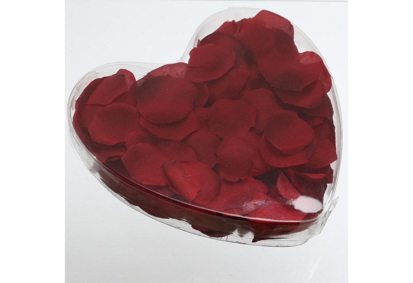 Kunstblume Rosenblätter Geschenkbox Rosenblüten Valentinstag Hochzeit Rose 150St., MARELIDA, Höhe 17.5 cm von MARELIDA