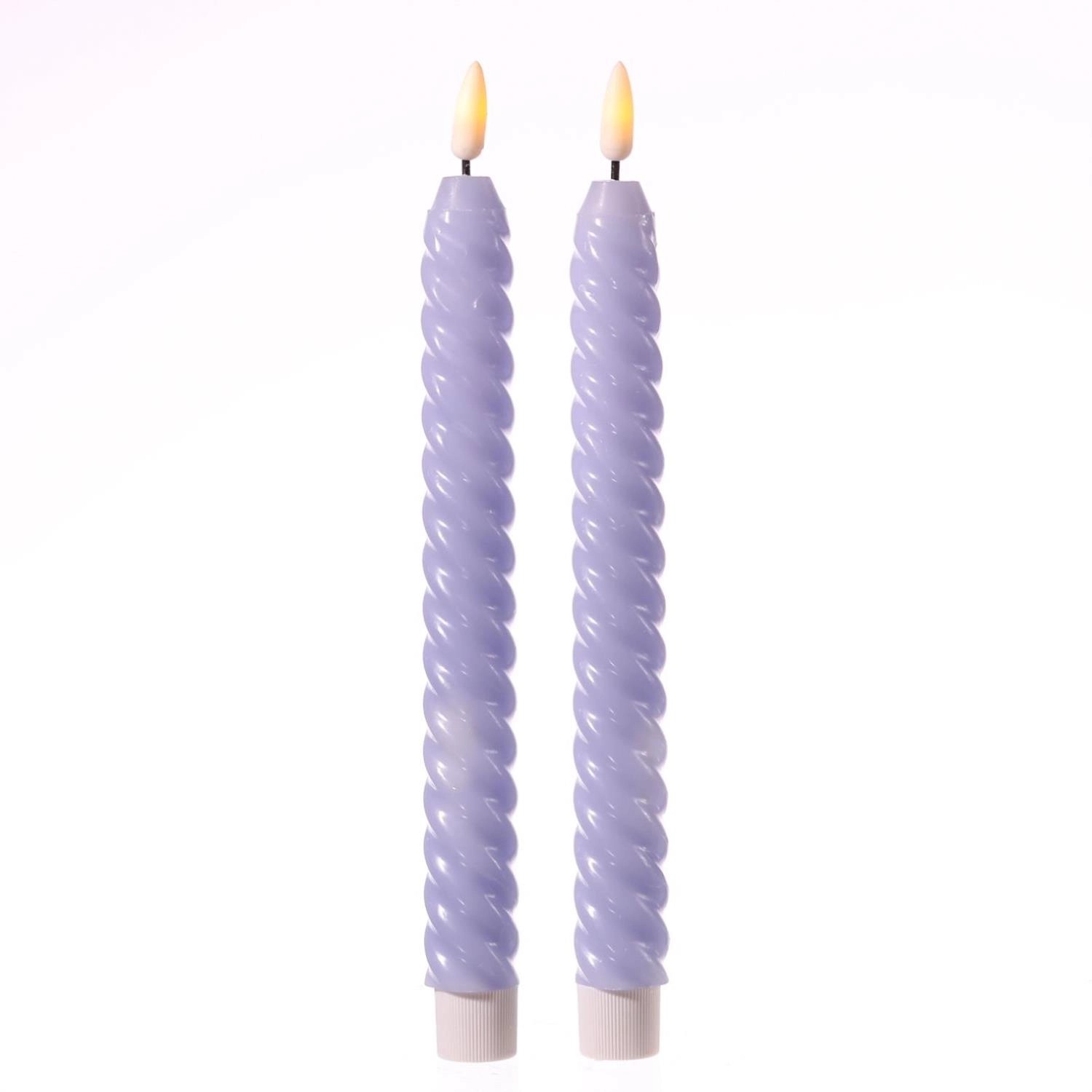 Marelida LED Stabkerzen Twist Tafelkerzen Gedreht Echtwachs Flackernd 25cm Flieder 2St Marelida LED Stabkerzen Twist Tafelkerzen Gedreht Echtwachs Flackernd 25cm Flieder 2St von MARELIDA