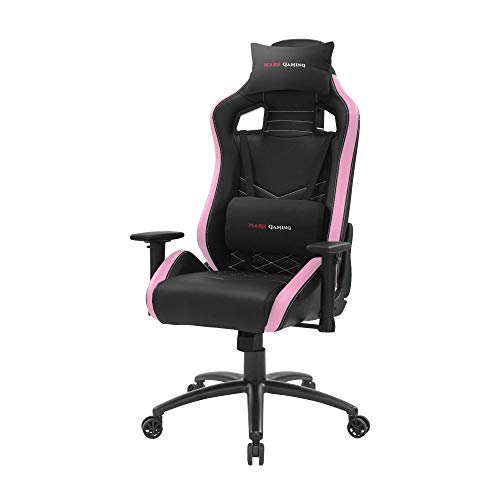 Mars Gaming MGCXNEOBPK, Premium-Gaming-Stuhl AIR, PU, Abnehmbare Kissen, Pink von MARSGAMING