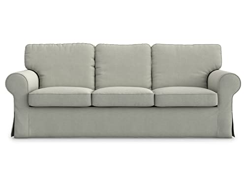 MASTERS OF COVERS Sofabezug für IKEA Ektorp 3-Sitzer, Sandgrau Sofa überzug Ektorp Couch überzug aus Polyester Petite, Ektorp 3er Sofa Cover, 218x88x88cm von MASTERS OF COVERS