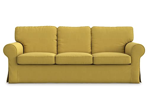 MASTERS OF COVERS Sofabezug für IKEA Ektorp 3-Sitzer, Senf Sofa überzug Ektorp Couch überzug aus Polyester Petite, Ektorp 3er Sofa Cover, 218x88x88cm von MASTERS OF COVERS