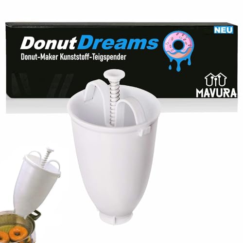 DonutDreams Donut Maker Teigspender Backform Teigportionierer, Teig Portionierer Donutform für Mini-Donuts und Pfannkuchen von MAVURA