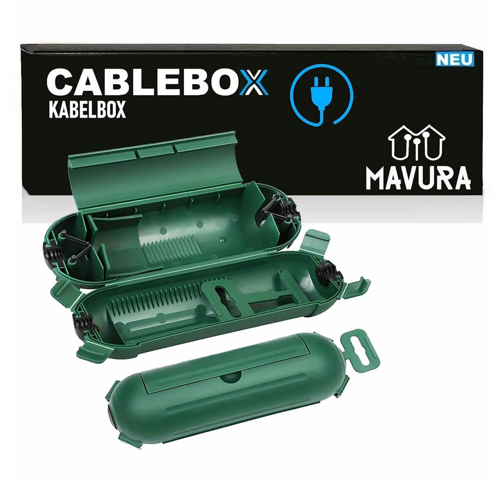 MAVURA Kabelbox CABLEBOX Sicherheitsbox Schutzbox Kabel Schutzkapsel, Kabelbox IP44- Schutz vor Staub & Spritzwasser von MAVURA