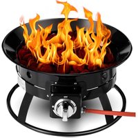 Maxxgarden - Gas-Feuerschale Ø50 cm - 12 kW Feuerschale für den Garten - Runde Feuerstelle für den Außenbereich - Schwarz - black von MAXXGARDEN