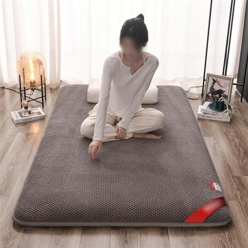 MAYFABD Japanische Tatami Futon Matratze Gepolsterte Japanische Bodenmatratze Gesteppte Bett Matratzenauflage Extra Dicke Faltbare Isomatte Atmungsaktive Gästebett Camping Matratze,A,90x200cm von MAYFABD