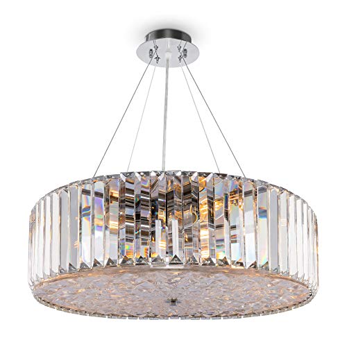 Kronleuchter aus Kristall, modern, rund, modern, aus Metall, chromfarben, nicht im Lieferumfang enthalten, 8 x 60 W, E27, 230 V von MAYTONI DECORATIVE LIGHTING