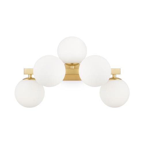 MAYTONI DECORATIVE LIGHTING Applique Lampe murale Modern Art Deco, Dallas Or, Métal, IP 20, AC 220-240, G9, 5 ampoules (non incl.),28W, pour Salon, Cuisine, Chambre, Salle à manger, Bureau von MAYTONI DECORATIVE LIGHTING