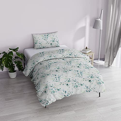 Italian Bed Linen Bettwäsche MB Home Basic “Dafne” Bettbezug-Set, Mikrofaser, Ivy, Einzelbett von Italian Bed Linen