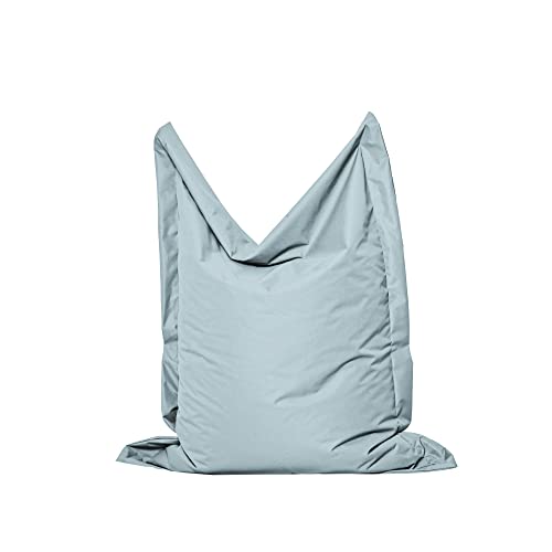 MB MILLINDABAG Rechteckig Sitzsack für Kinder Jugendliche und Erwachsene Beanbag Sitzen & Liegen Indoor & Outdoor Gaminggeignet & bereits gefüllt Sitzkissen (Grau, L - 120 X 160 cm) von MB MILLINDABAG