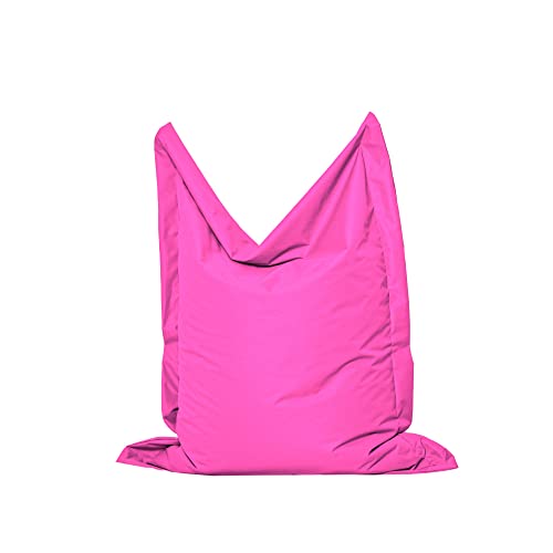 MB MILLINDABAG Rechteckig Sitzsack für Kinder Jugendliche und Erwachsene Beanbag Sitzen & Liegen Indoor & Outdoor Gaminggeignet & bereits gefüllt Sitzkissen (Pink, L - 120 X 160 cm) von MB MILLINDABAG