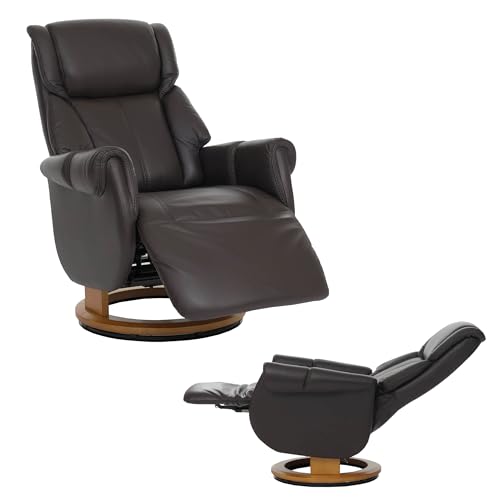 MCA Relaxsessel + Aufstehhilfe HWC-N58, Fernsehsessel Liegesessel Fußstütze Holz Leder - braun, Holz Natur MCA Relaxsessel + Aufstehhilfe HWC-N58, Fernsehsessel Liegesessel Fußstütze Holz Leder - braun, Holz Natur von MCA