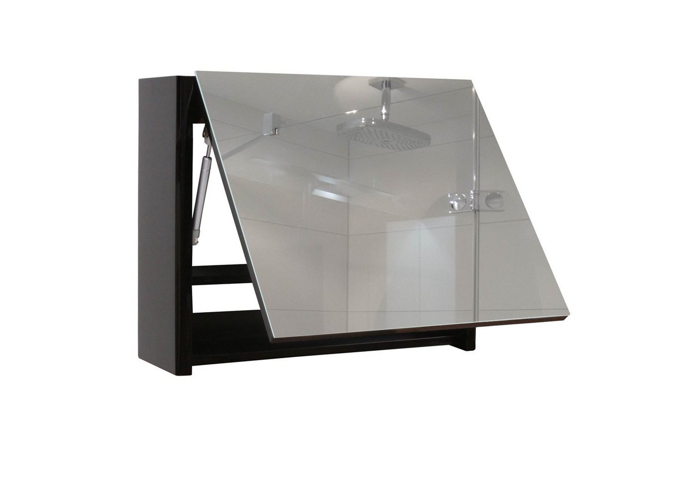MCW Badezimmerspiegelschrank HWC-B19 Breite 79, Hochglanz-Optik, Inkl. Einlegeboden und Befestigungsmaterial von MCW