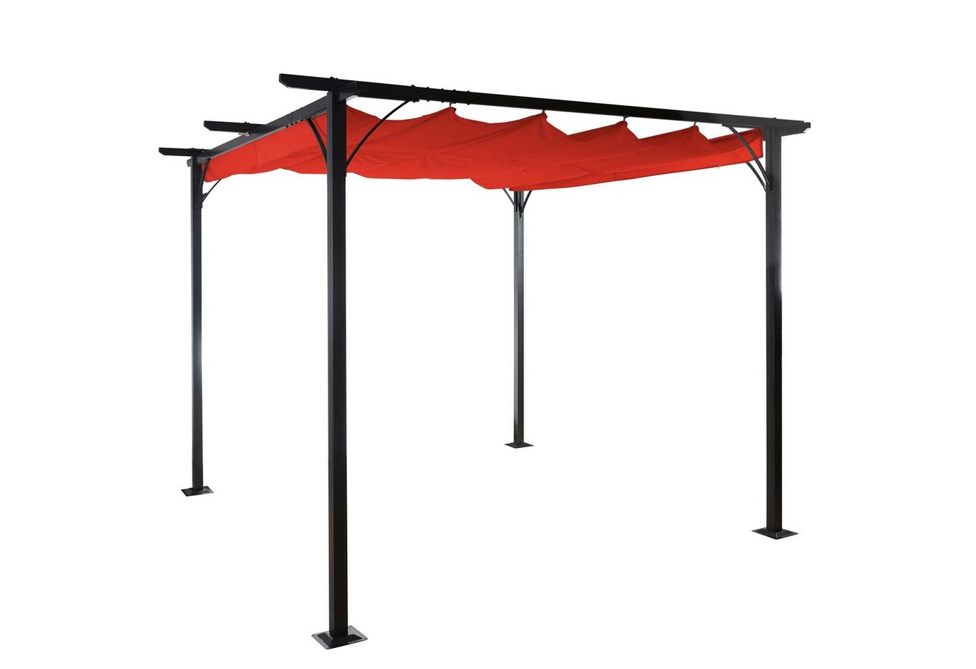 MCW Pergola MCW-C42-3x3, BxTxH: 300x300x232 cm, mit Schiebedach, Wasserablaufösen von MCW