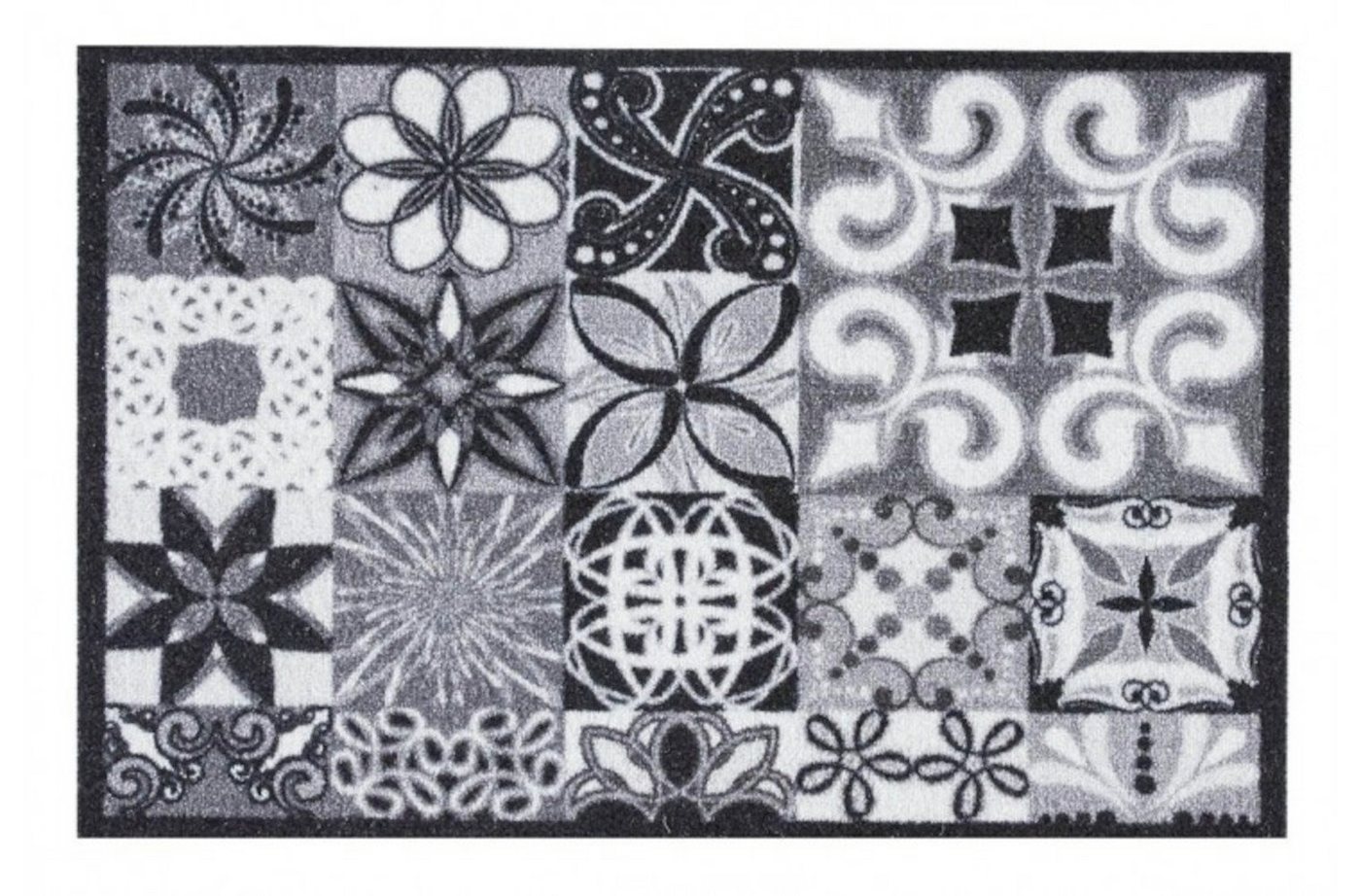 Fußmatte Indoor Matte grau Portugese Tiles 40 x 60 cm Anti-Rutsch, MD Entree, rechteckig von MD Entree