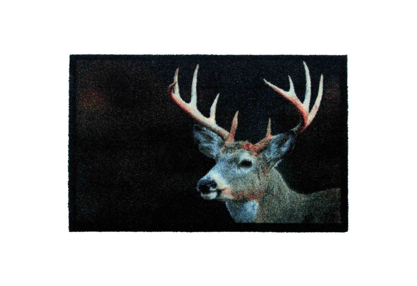 Fußmatte Matte Inspiration deer black 50 x 75 cm Anti-Rutsch, MD Entree, Rechteckig von MD Entree