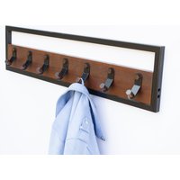Holz Metall Garderobe Wandhalterung | Wandregal Aus Für Mantel Mit Ablage Handtuch Wandgarderobe von MDAdesignStore