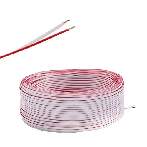 (0,59€/m)5-100m LED Kabel Zwillingslitze 2x 0,35mm² weiß/rot 2-adrig Montage Installation Zuleitung PVC isoliert Meterware Längen von 1-100m frei wählbar. (10m) von MEC Light
