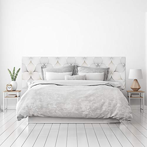 MEGADECOR Kopfteil für Bett, PVC, dekorativ, abstraktes Design, geometrische Linien, Maße (200 cm x 60 cm) von MEGADECOR