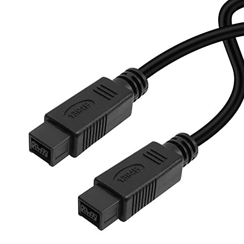 MEIRIYFA Firewire Kabel IEEE 1394B 9 Pin auf 9 Pin Stecker auf Stecker, FireWire 800 9Pin Adapter Kabel für Drucker, Scanner, Digitalkamera (schwarz) - 1.8M von MEIRIYFA