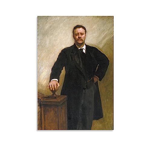 MEIYAN Theodore Roosevelt John Singer Sargent Heimdekor-Poster, Wandkunst, zum Aufhängen, dekoratives Gemälde, Poster, 30 x 45 cm von MEIYAN