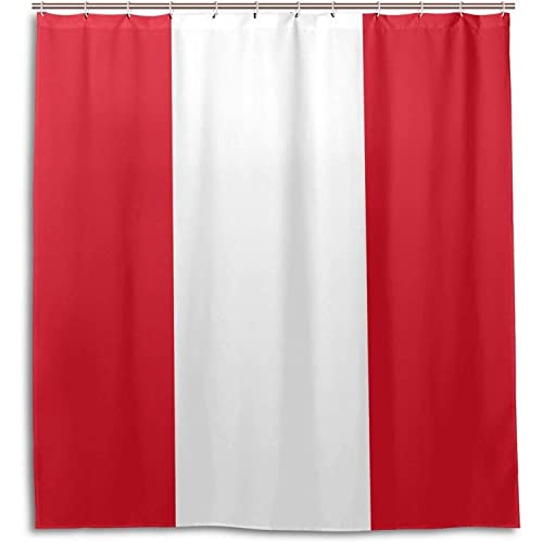 MEKPAM Flagge Von Peru Wasserdichter Polyester Duschvorhang Für Badezimmer 180X180cm von MEKPAM
