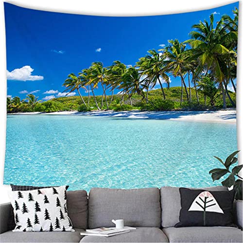 MEKPAM Sommer Strand Wandteppich Meer Stil Wandteppich Party Dekoration Sommer Strand Muschel Wandteppich Wandbehang 200x150cm von MEKPAM