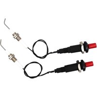 Zünder für Gasgrill/Grill, Druckknopf-Piezo-Zünder mit Universal-Keramik-Zündkerzendraht mit Gewinde und Zündelektroden, lang, 30 cm, elektronisch, 2 Zünder für Gasgrill/Grill, Druckknopf-Piezo-Zünder mit Universal-Keramik-Zündkerzendraht mit Gewinde und Zündelektroden, lang, 30 cm, elektronisch, 2 von MEMKEY