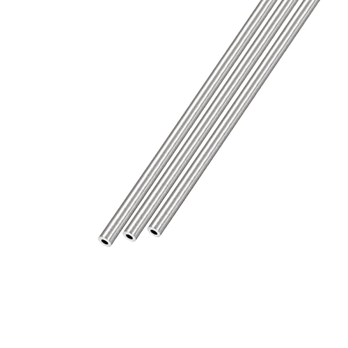 METALLIXITY 316 Edelstahl Stahl Rohr (2mm AD x 0.5mm Wand T x 250mm L) 3Stk Gerade Schläuche - für Haus Möbel Maschinen von METALLIXITY