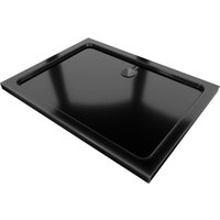 Mexen Flat rechteckige Duschwanne slim 100 x 80 cm, Schwarz, Siphon Schwarz - 40708010B Mexen Flat rechteckige Duschwanne slim 100 x 80 cm, Schwarz, Siphon Schwarz - 40708010B von MEXEN