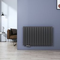 Heizkörper Design Flachheizkörper 63x100cm Horizontal Einzelne Schicht Seitenanschluss 730W - 630x1000mm Einlagig Anthrazit Radiator - Meykoers von MEYKOERS